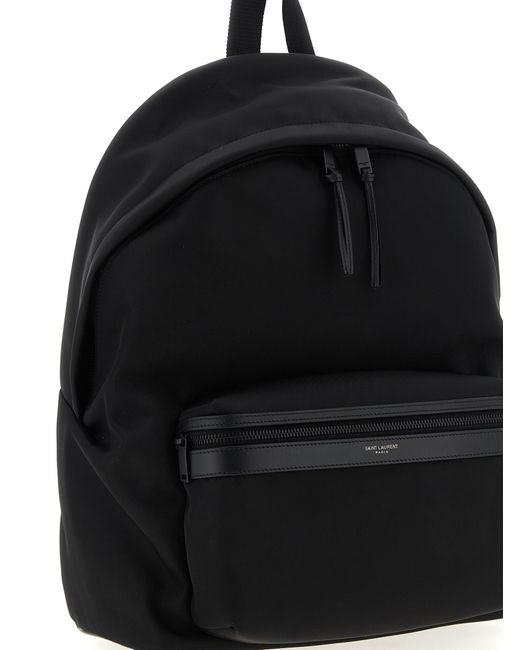 Saint Laurent Black 'City' Backpack for men