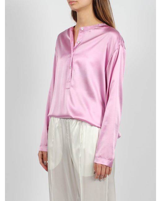Tom Ford Pink Silk Satin Shirt