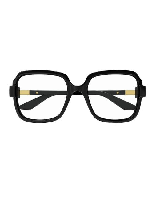 Gucci Black GG1433O Linea Lettering Eyeglasses