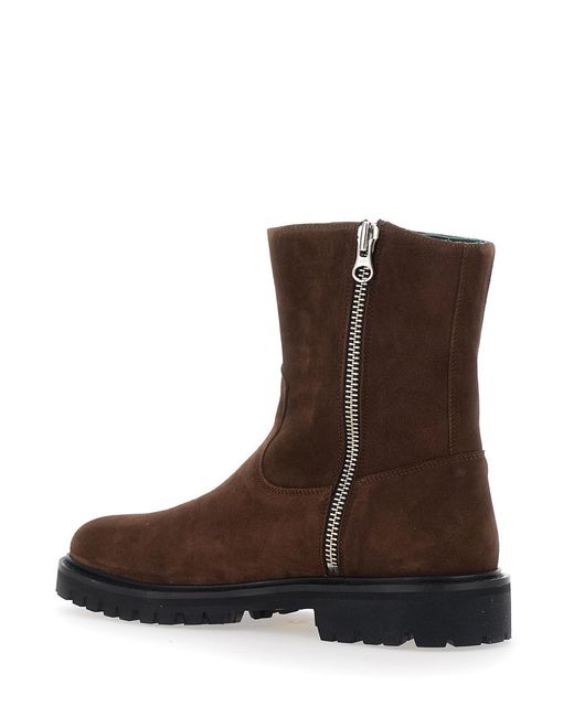 VINNY'S Brown Ankle Boots Suede for men