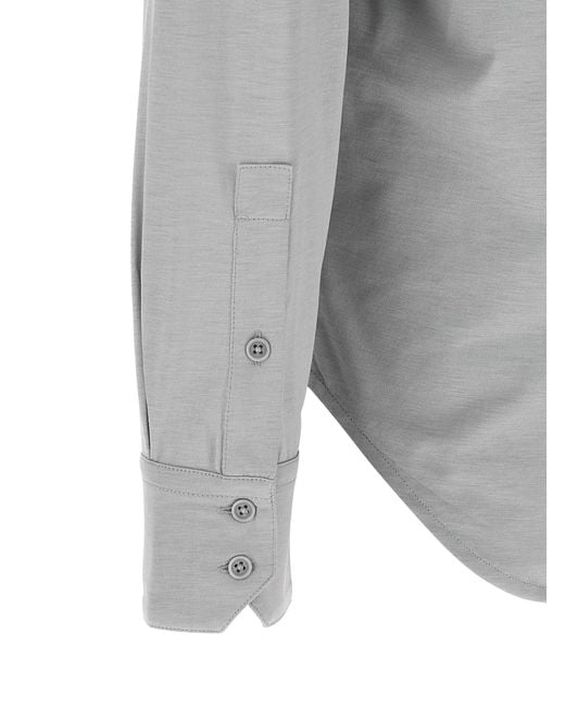 Tom Ford Gray Silk Blouse for men