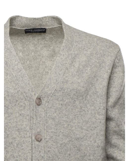 Dolce & Gabbana Gray Wool Blend Cardigan for men
