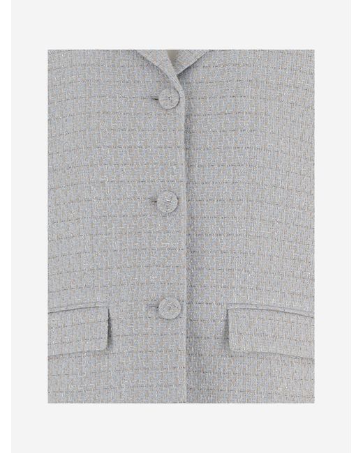 SOIR Gray Cotton Blend Jacket