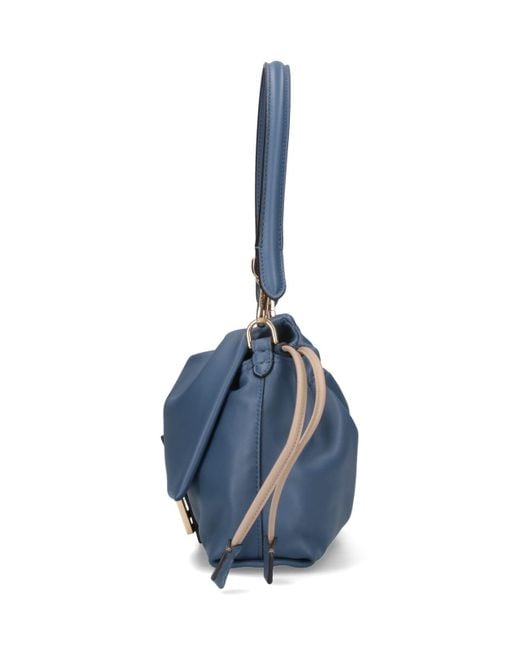 Fendi Blue Medium Bora Mamma Baguette