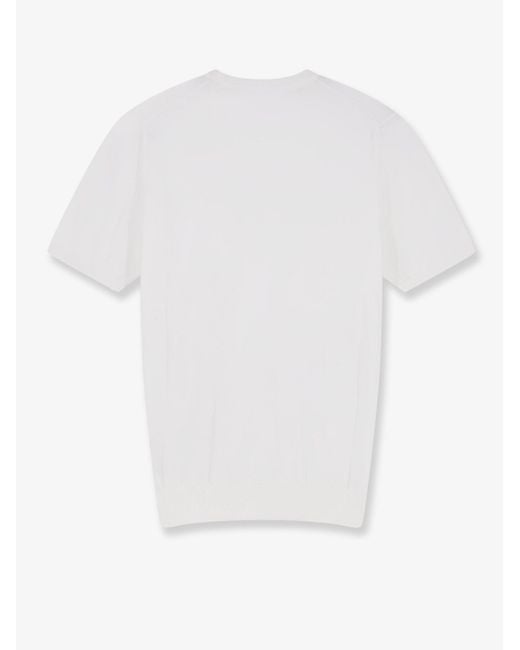 Alpha Studio White Sweater Cotton for men