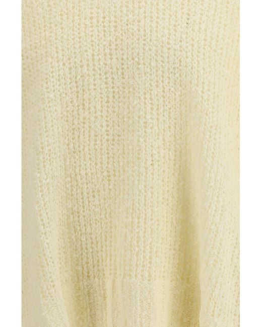 Jil Sander White Openwork Sweater Linen for men