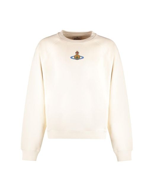 Vivienne Westwood White Cotton Crew-Neck Sweatshirt for men
