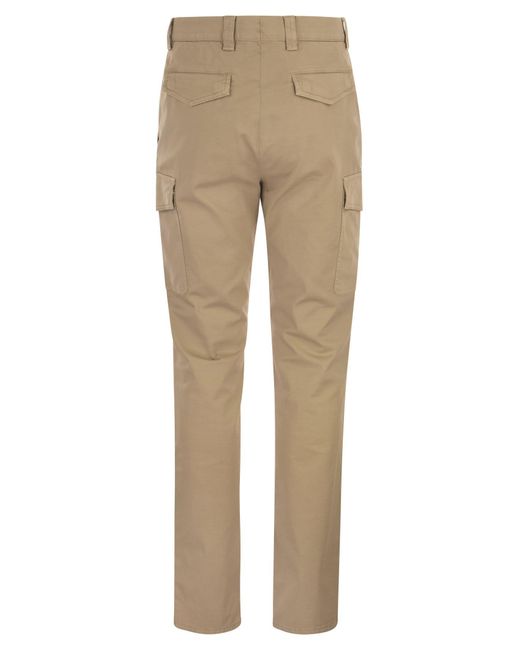 Brunello Cucinelli Natural Garment-Dyed Leisure Fit Trousers for men