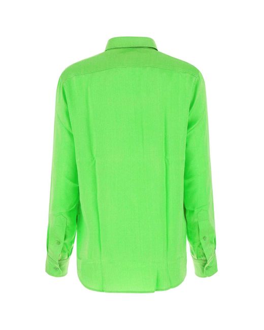 AMI Green Fluo Satin Shirt