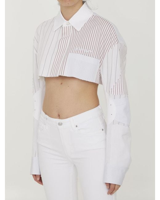 Off-White Toybox cinched cropped shirt