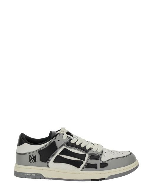 Amiri White 'Skel Top Low' Sneakers With Logo Patch On Thetongue And Contrasting Details On The Side for men