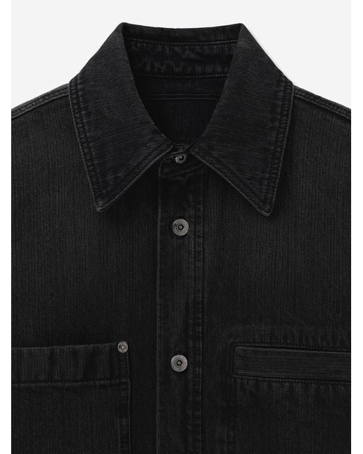 Wooyoungmi Black Shirt, Cotton With Logo for men