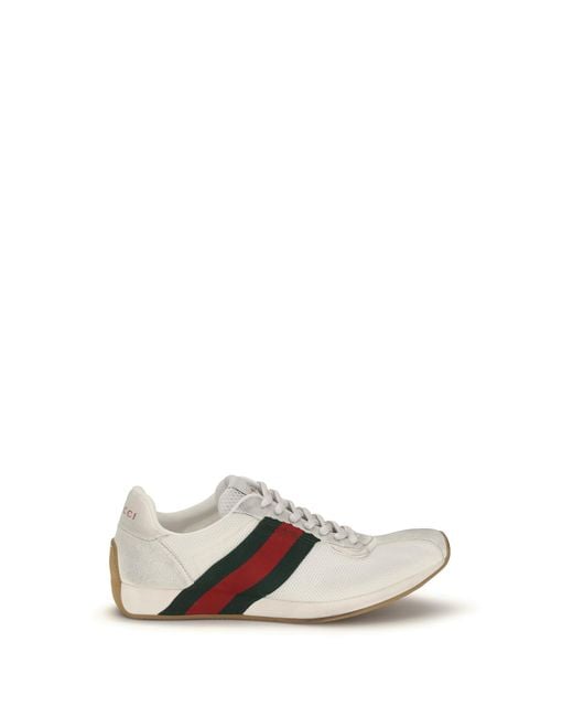 Gucci White Tempo Sneakers