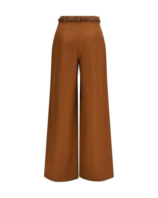 Max Mara Brown Farea Pants Cotton