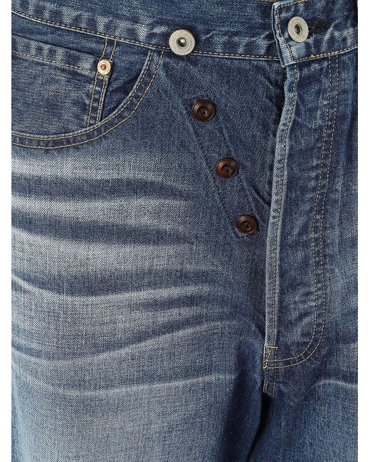 Junya Watanabe Blue Junya Watanabe Wide-Leg Denim Jeans for men