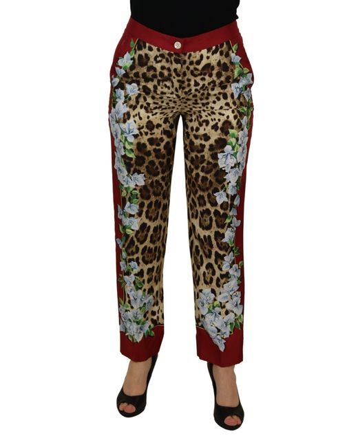 Dolce & Gabbana Black Elegant High Waist Silk Pants