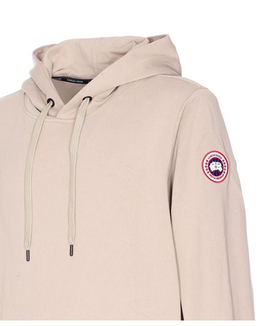 Canada Goose Natural Huron Logo Hoodie for men