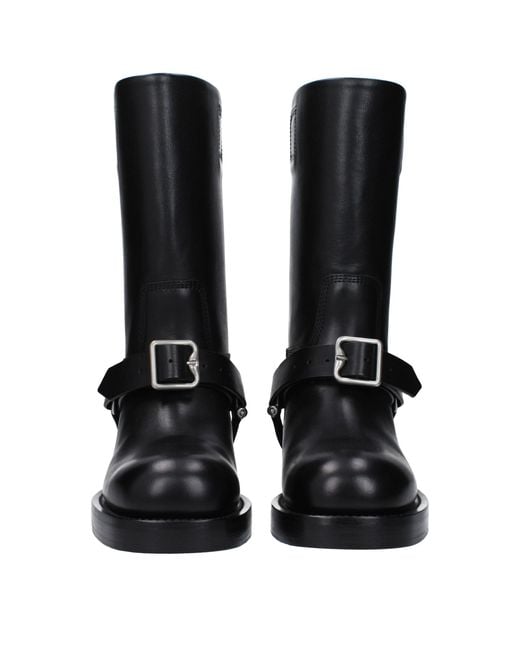 Burberry Black Leather Boots