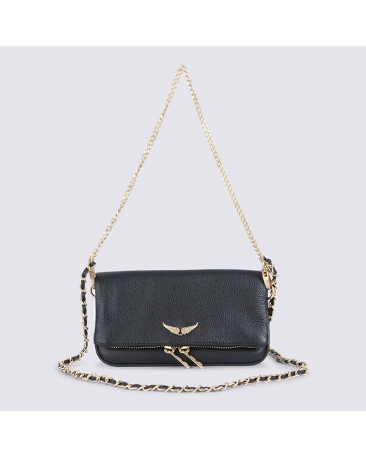 Zadig & Voltaire Black Leather Rock Nano Shoulder Bag