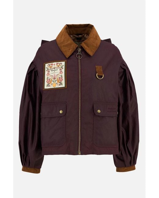 Barbour Brown X Farm Rio Thais Wax Jacket