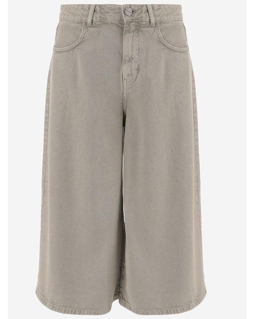Pinko Gray Jeans Burkina Cotton Blend Lyocell Trousers