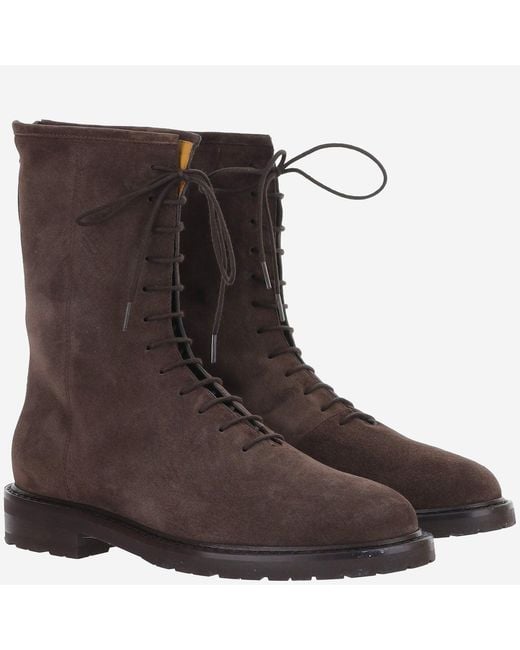 LEGRES Brown Ankle Boots Suede