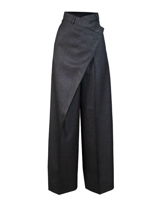 Acne Blue Tailored Wrap Trousers