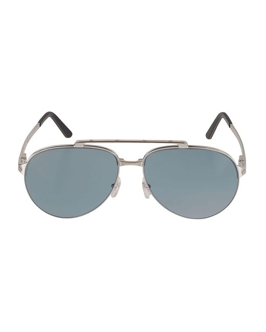 Cartier Blue Full Rim Aviator Lens Sunglasses for men