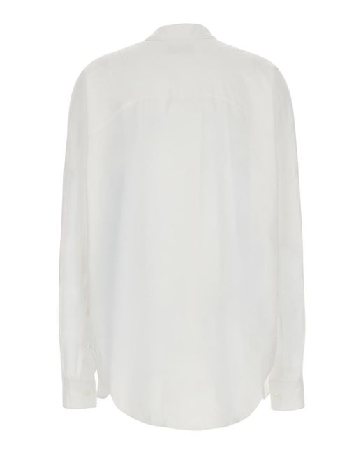 Dries Van Noten White Shirt Kasia Cotton Blouses