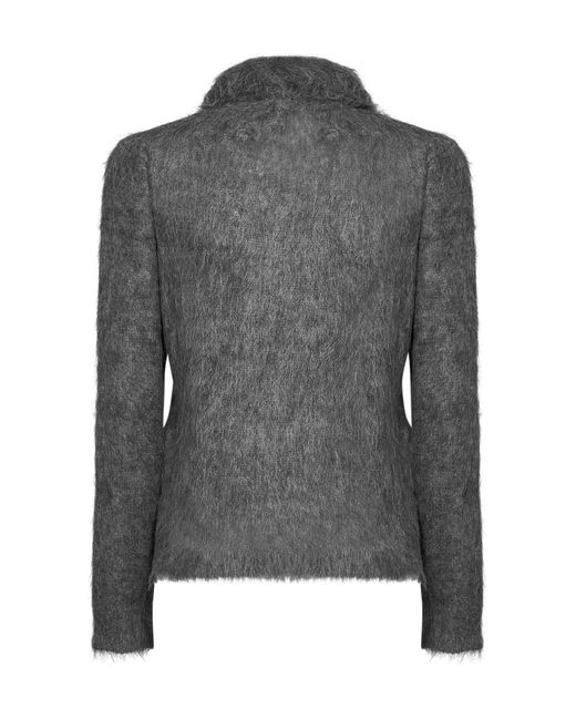 Chloé Gray Polo Shirt Smoky Alpaca-Blend