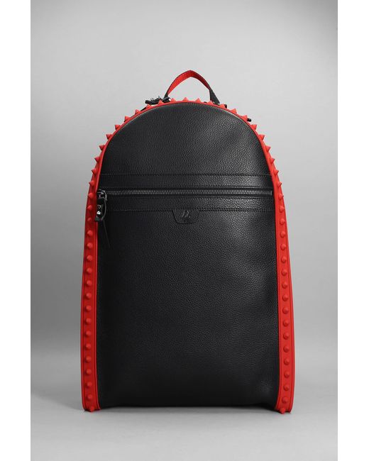 Christian Louboutin Backparis Backpack In Black Canvas for men