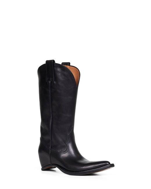 Maison Margiela Blue Heel-Less Western Boots