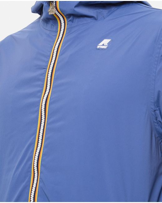 K-Way Blue Jack Stretch Nylon Jersey Jacket for men