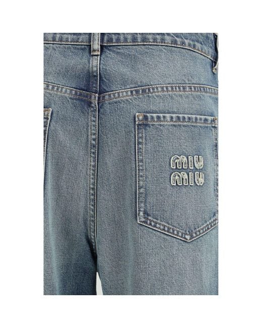 Miu Miu Blue Cotton Straight