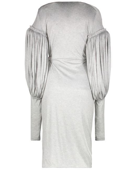 Burberry Gray Midi-Dress