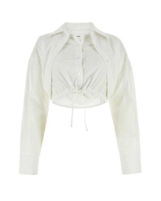 T By Alexander Wang White Camicia