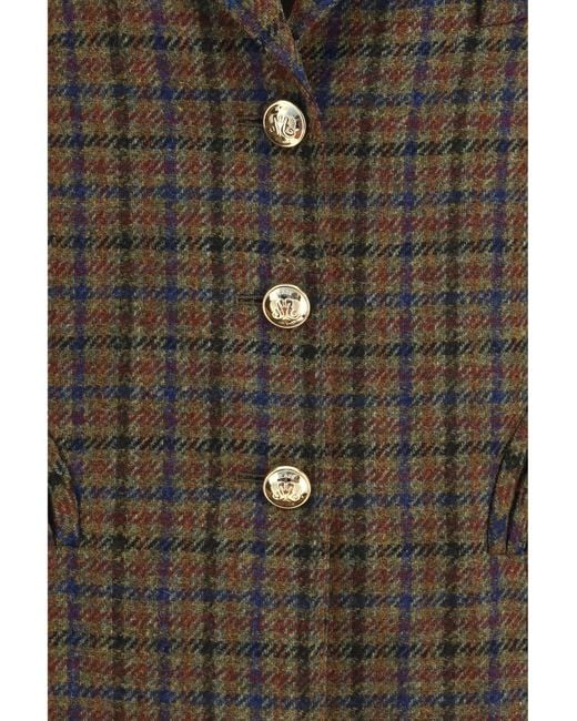 Blazé Milano Brown Blazer Shelley Wool Blend Tweed Blazers & Vests