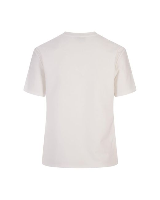 Giambattista Valli White Embroidered Ivory T-Shirt