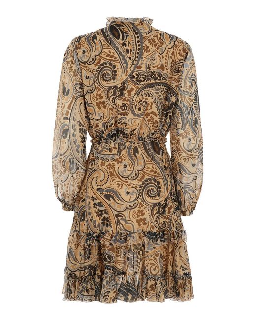 Etro Natural Mini Dress Polyester