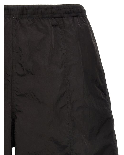 AMI Black Logo Swim Shorts for men