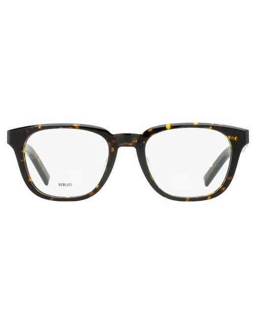 Berluti Black Classic Rectangular Eyeglasses Bl50019U 052 52Mm Plastic (Acetate) for men