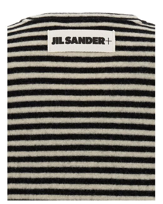 Jil Sander Gray Logo Stripes Sweater Sweater, Cardigans for men