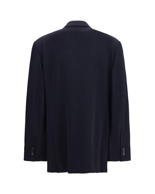 Loewe Blue Jacket Double-Breasted Wool-Blend Merino Wool (Ovis Aries) for men