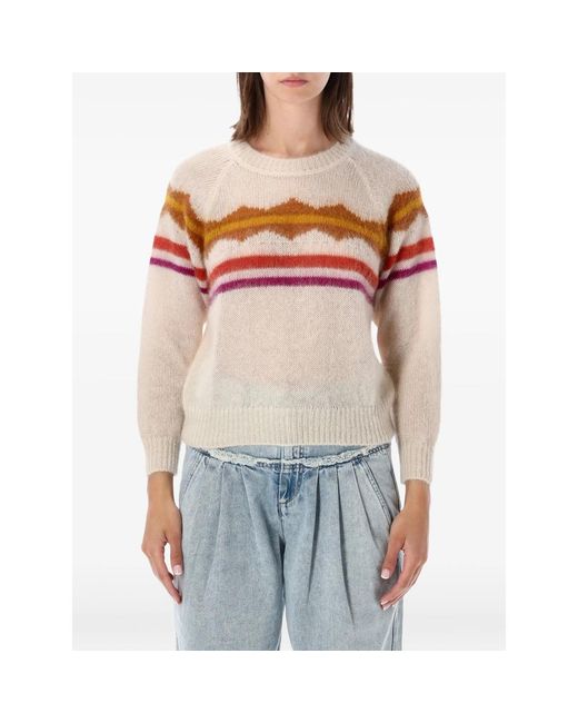 Isabel Marant Red Monette Raglan-Sleeve Sweater