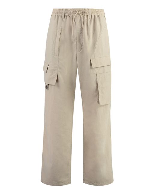 Y-3 Natural Y-3 Crinkle Technical-Nylon Pants for men