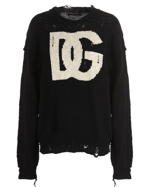Dolce & Gabbana Black Logo Sweater for men