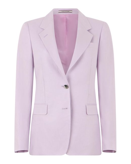 Tagliatore Purple Blazer Single-Button Linen Blazers