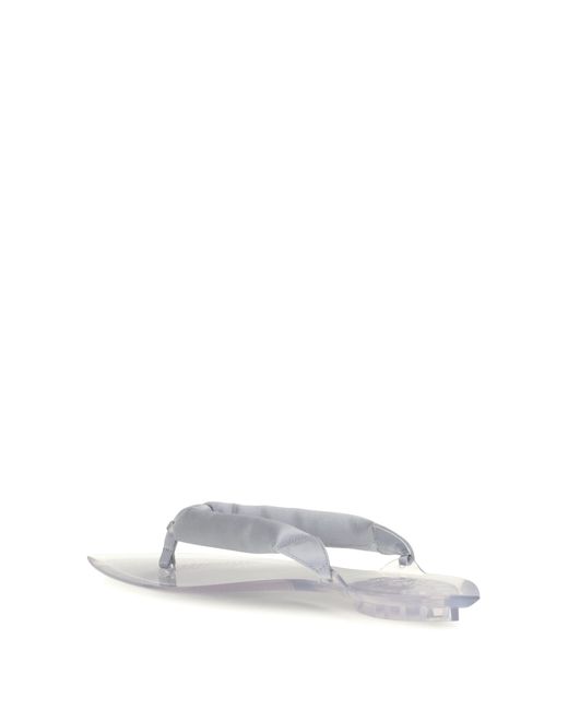 Alaïa White Sandals Satin Flip-Flop Pvc