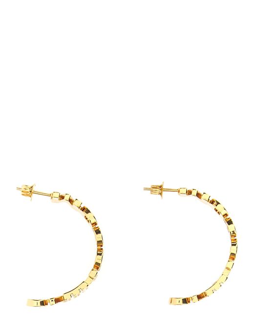 Moschino Natural Logo Earrings Jewelry