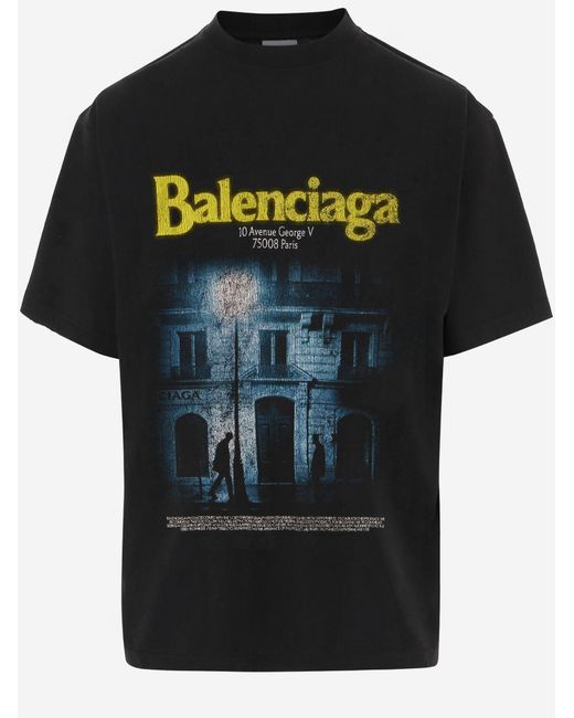 Balenciaga Blue Cotton T-Shirt T-Shirts & Jerseys